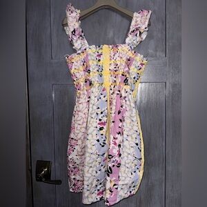 Theory Floral Mini Dress Size Small
